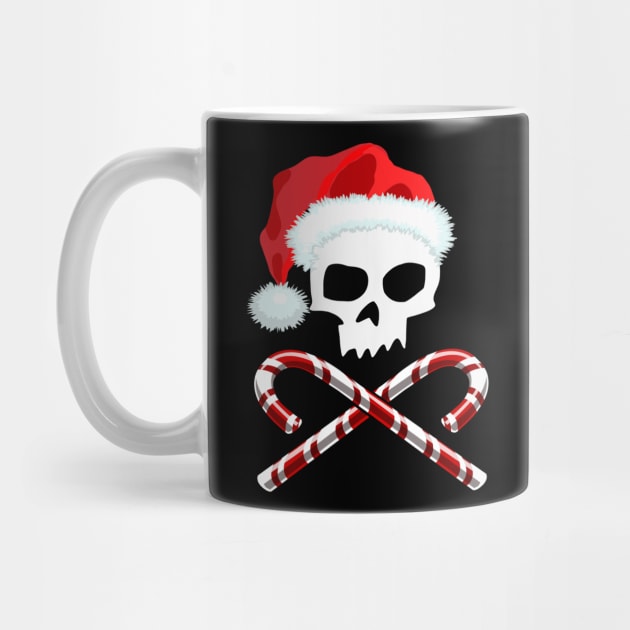 Santa Skull & Candy Canes by SoCalErich